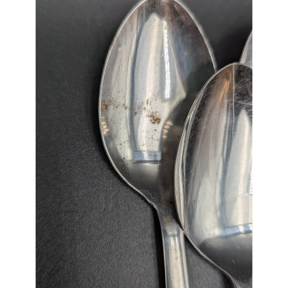 VTG 8 pc Orleans Silver ORL11 Stainless Korea 8 Soup Table Spoons